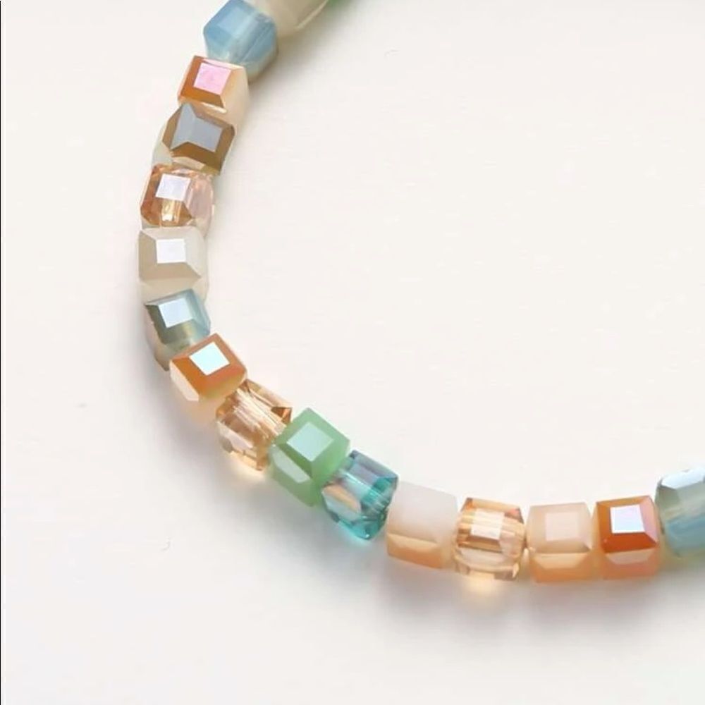 5/$25 GLASS COLORFUL BEADED BRACELET - Picture 3 of 4